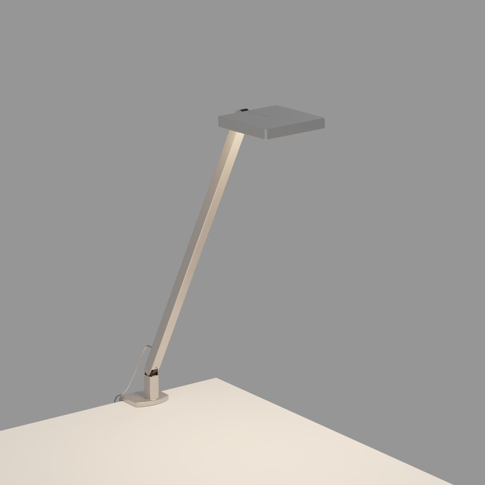 Koncept Lighting FCD-1-SIL-2CL Focaccia Solo Desk Lamp with desk clamp (Silver)